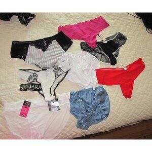 8  pairs M/6  panties thongs and cheekies. Pink, other brand names 5 NWT  3 NWOT